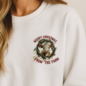 White Christmas Farm Sweatshirt